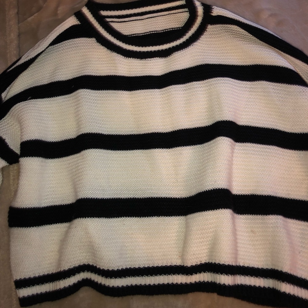 Black and white sweater